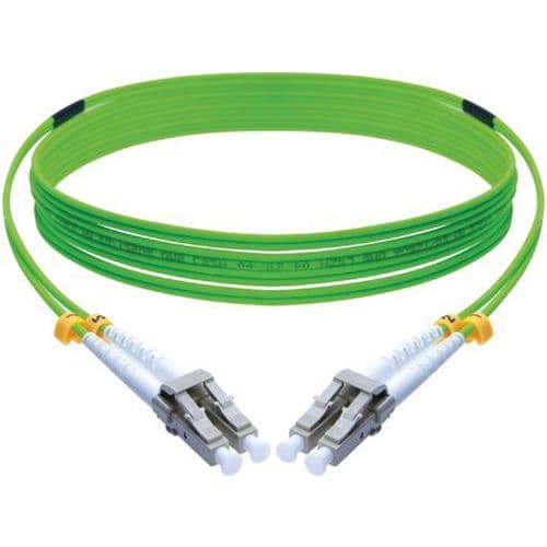 Duplex jumper 2,0 mm OM5 LC-UPC/LC-UPC groen - 10 m