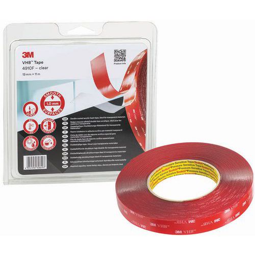 Dubbelzijdige acrylschuim tape transparant VHB™ - 4910F - 3M