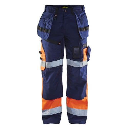 Werkbroek High Vis X1500 1508 - marineblauw/oranje