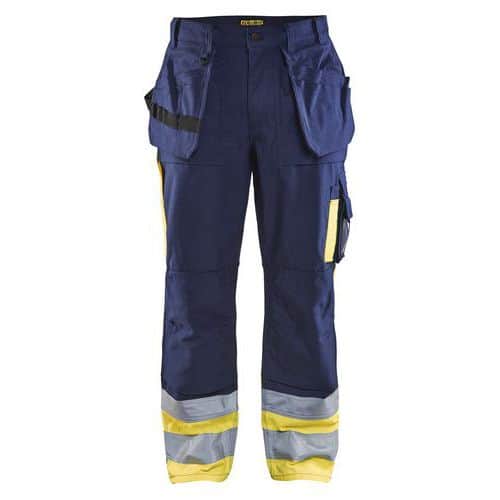 Werkbroek High Vis 1529 - marineblauw/geel