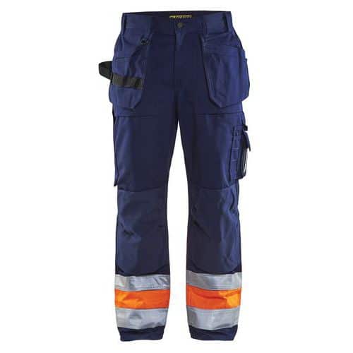 Werkbroek High Vis 1529 - marineblauw/oranje