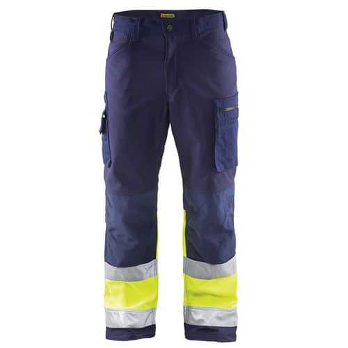 Softshell werkbroek High Vis 1562 - marineblauw/geel