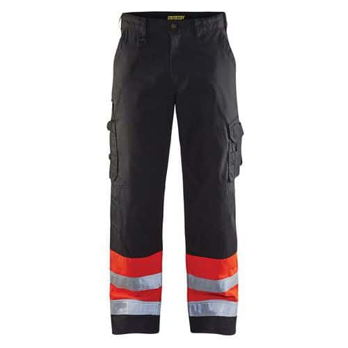 Werkbroek High Vis 1564 - zwart/rood