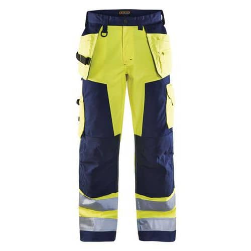 Werkbroek High Vis 1568 - geel/marineblauw