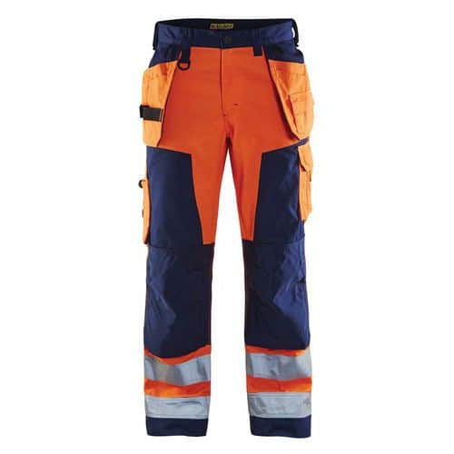 Werkbroek High Vis 1568 - oranje/marineblauw