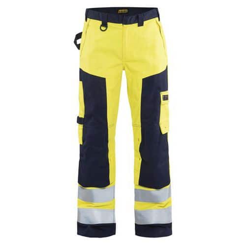 Werkbroek Multinorm 1578 High Vis Geel/Marineblauw