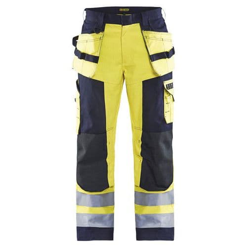 Werkbroek Multinorm 1579 High Vis Geel/Marineblauw