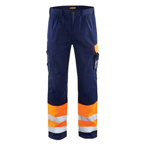 Werkbroek High Vis 1584 - oranje/marineblauw