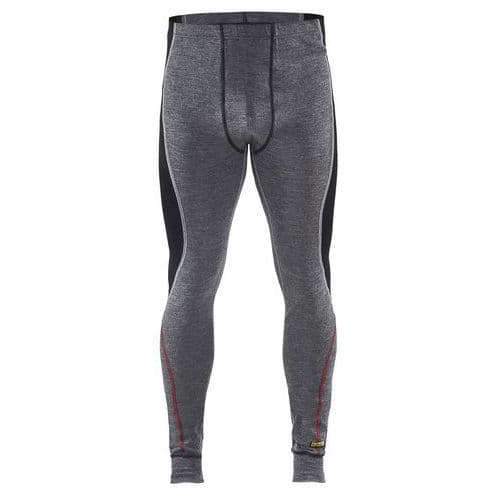 Onderbroek Lang XWARM, 100% merino 1845 - mediuw grijs/zwart