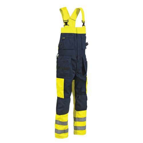 Bretelbroek - High Vis 2603 - geel/marineblauw