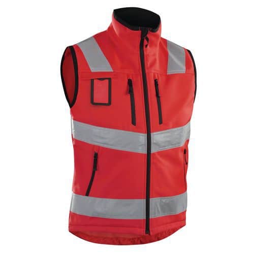 Softshell Vest High Vis 3049 - rood