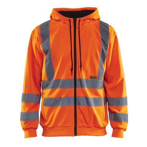 Sweatshirt Hooded High Vis 3346 - rood