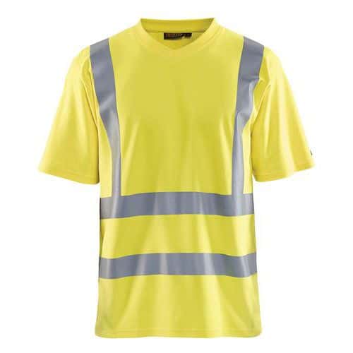 T-Shirt High Vis UV 3380 V hals - geel