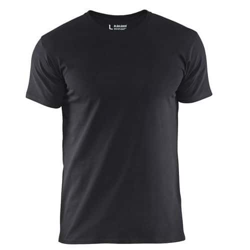 T-shirt slim fit 3533 - zwart