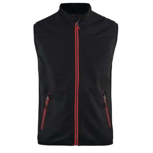 Bodywarmer Softshell High Vis 3850 - zwart/fluo rood