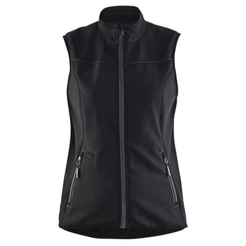 Bodywarmer Softshell Dames 3851 - zwart/donkergrijs