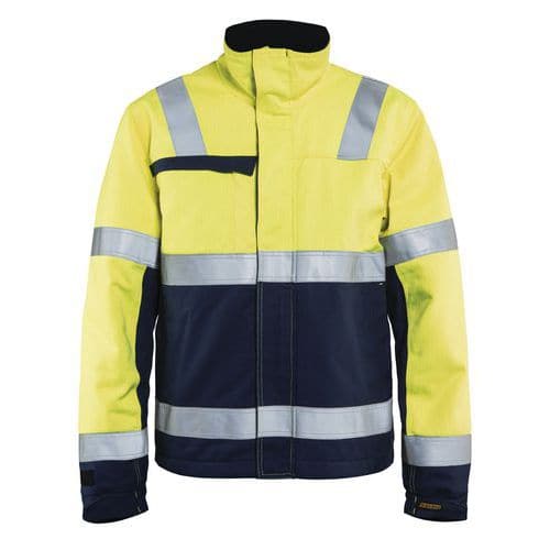 Winterjas Multinorm High Vis 4069 - geel/marineblauw