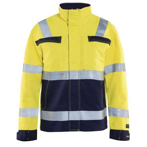 Jack Ongevoerd Multinorm High Vis 4087 - geel/marineblauw