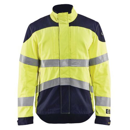 Jack vlamvertragend Multinorm High Vis 4089 - geel/marineblauw