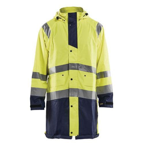 Regenjas High vis LEVEL 1 4324 - geel/marineblauw