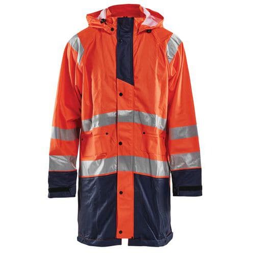 Regenjas High vis LEVEL 1 4324 - oranje/marineblauw