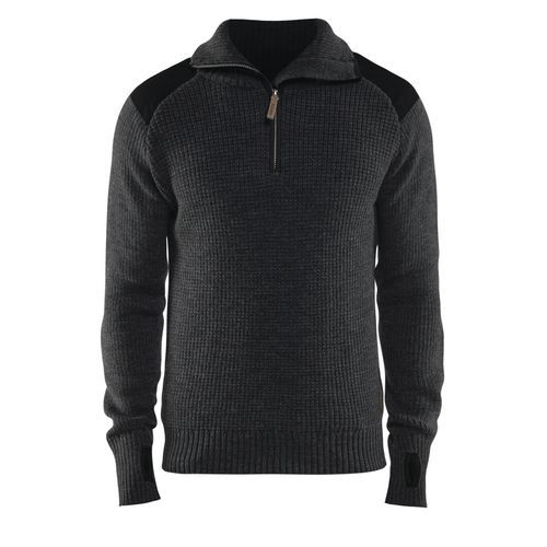 Sweater Wol 4630 - donkergrijs/zwart