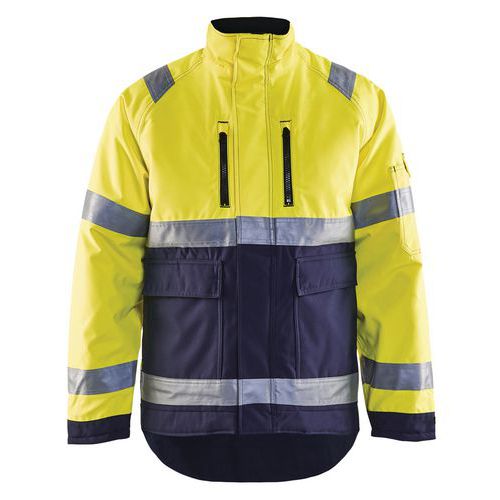 Winterjas High Vis 4827 - geel/marineblauw