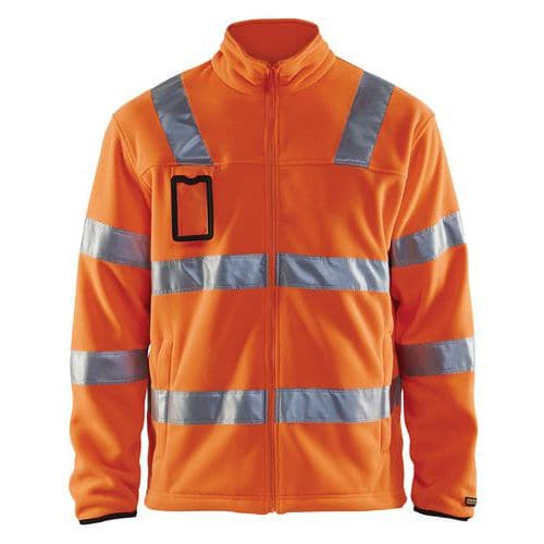 Fleecevest met hoge zichtbaarheid, fluorescerend oranje