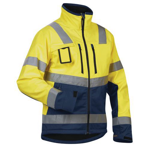 Jack Softshell High Vis 4900 - geel/marineblauw