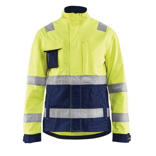 Jack Dames High Vis 4903 - geel/marineblauw