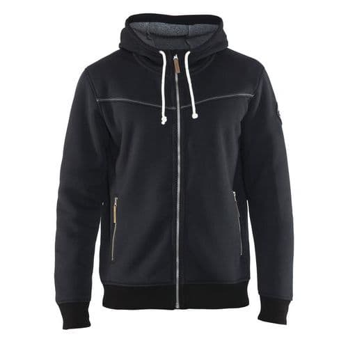 Hoodie met warme voering 4933 - zwart