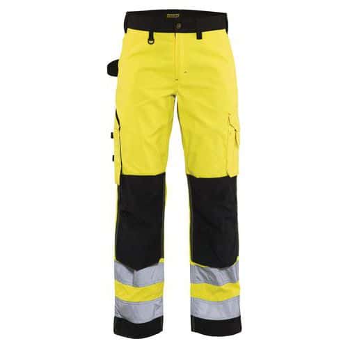 Werkbroek Dames High Vis zonder spijkerzak 7155 - geel/zwart