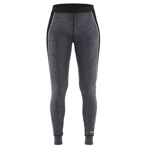 Onderbroek lang Dames, 100% Merino WARM 7201 - grijs/zwart