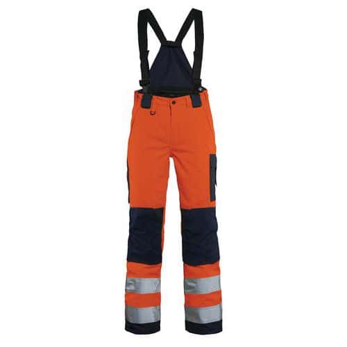 Winterwerkbroek High Vis Dames 7885 - oranje/marineblauw