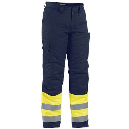 Winterwerkbroek High Vis 1862 - geel/marineblauw