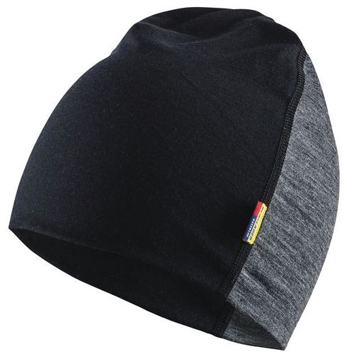 Beanie Merino 2035 - grijs/zwart