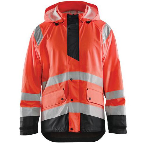 Regenjas High Vis Level 1 4323 - rood/zwart