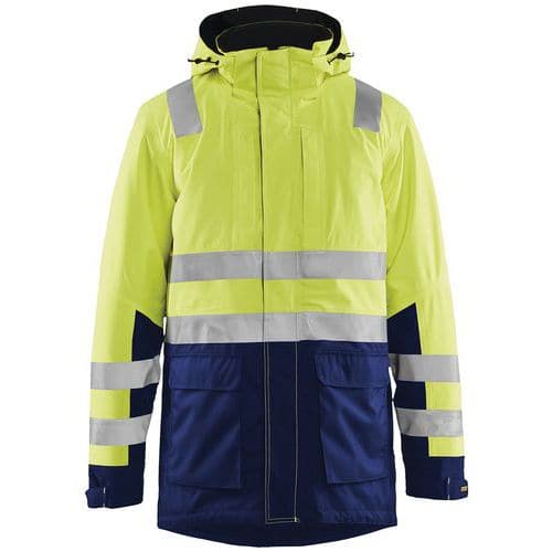 Shell Jack Evolution High Vis 4495 - geel/marineblauw