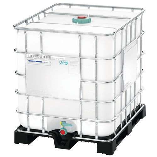 Antistatische transportbak 1000 l - Bak + metalen pallet