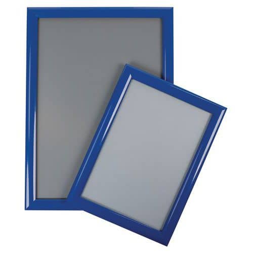 Aluminium klikframe met puntige hoek - blauw - Manutan Expert