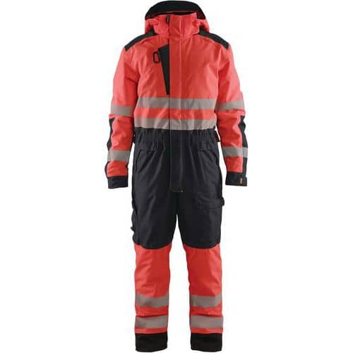 Winteroverall hoge zichtbaarheid klasse 3 - rood/zwart - Blåkläder