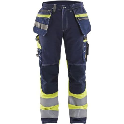 Werkbroek hoge zichtbaarheid stretch - blauw/geel - Blåkläder