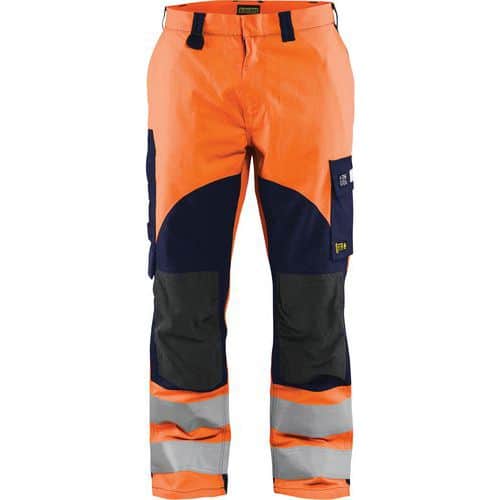 Broek multinorm inherent oranje marineblauw fluorescerend - Blåkläder