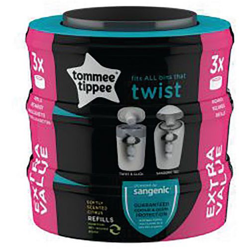 Navulcassette Universal Twist Tech luierwegwerpsysteem Tommee Tippee