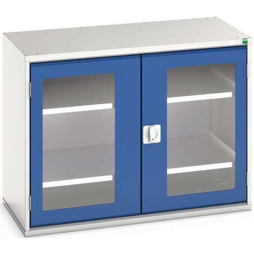 Hoge kast Verso 1050x550x800mm met raamdeur en 2 legborden - BOTT