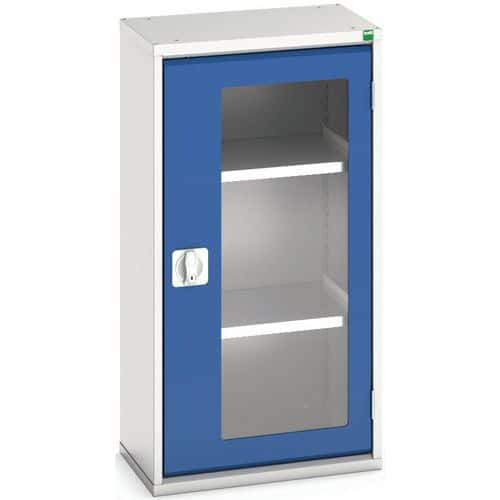 Hoge kast Verso 525x350x1000mm met raamdeur en 2 legborden - BOTT