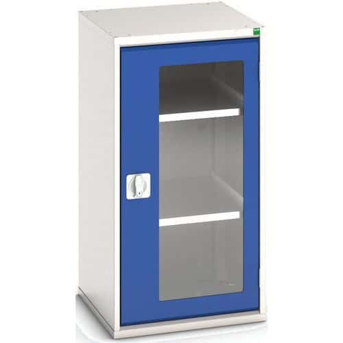 Hoge kast Verso 525x550x1000mm met raamdeur en 2 legborden - BOTT