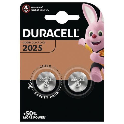 Lithiumknoopcelbatterij CR2025 - Set van 2 - Duracell