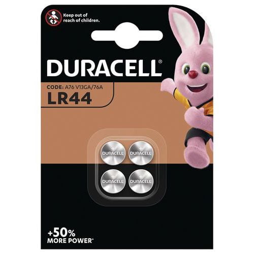 Alkalineknoopcelbatterij LR44 - Set van 4 - Duracell