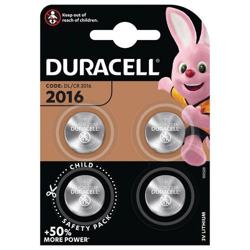 Lithiumknoopcelbatterij 2016 - Set van 4 - Duracell